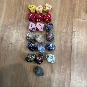 Chessex dice lot - Nineteen Pieces D10 Ten-sided Dice, RPG, New W/out Packaging